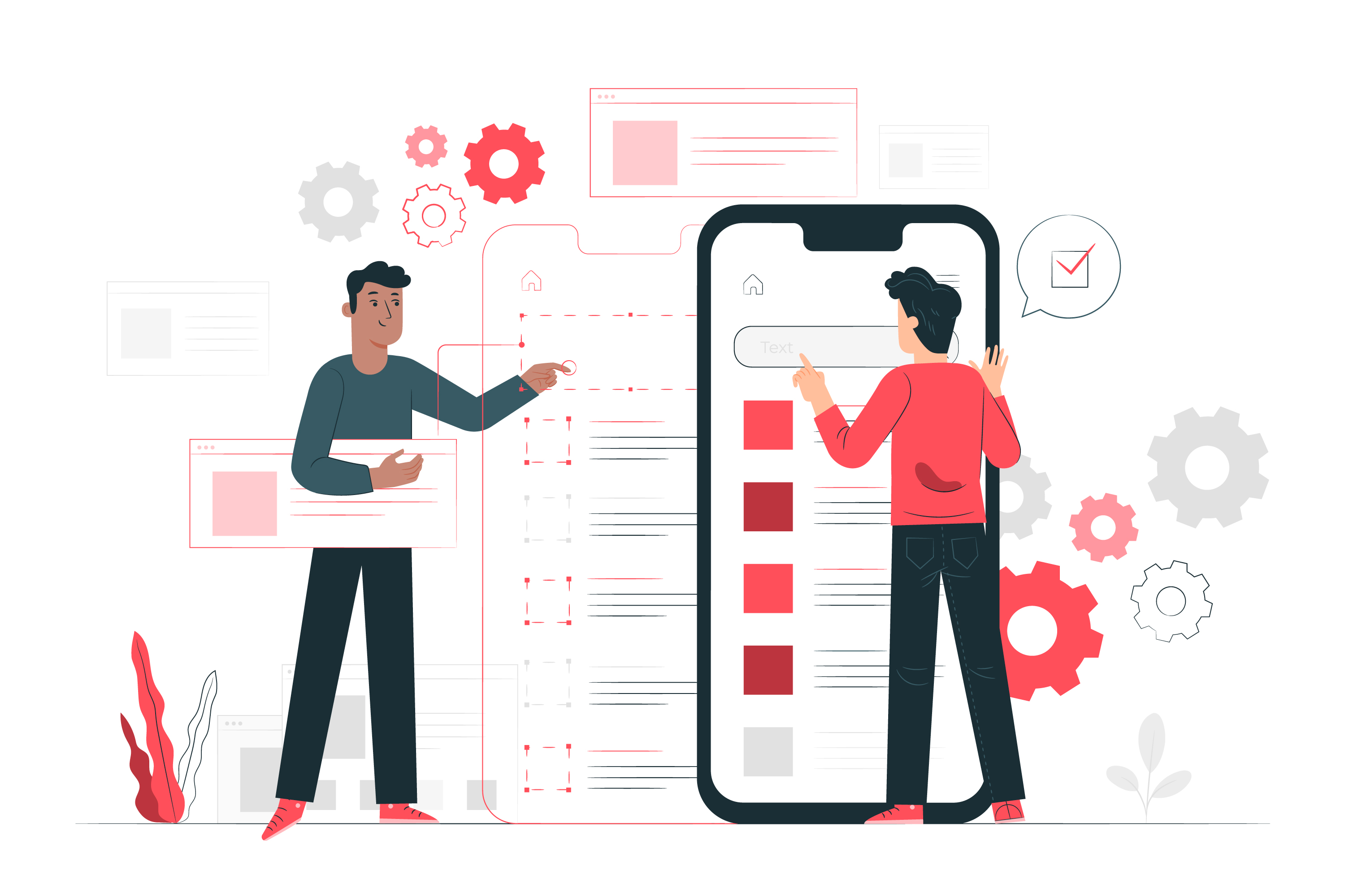 A team of experts
working on MVP development